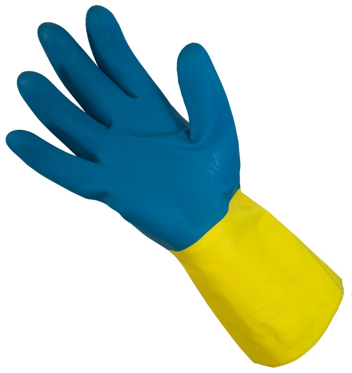 Handschoenen Geel/Blauw neopreen
